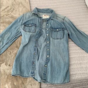 Denim button down